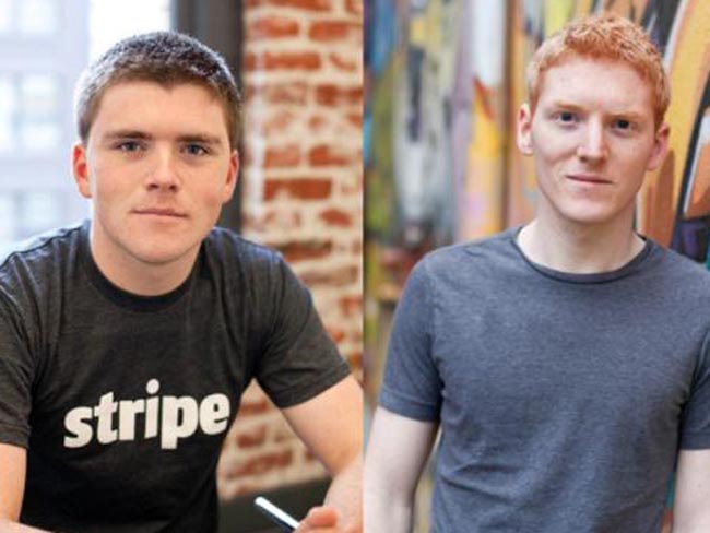 Limerick brothers Patrick and John Collison, the founders of the online payment system Stripe.